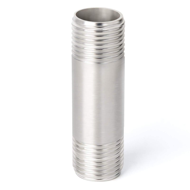 TAISHER 2Pcs Stainless Steel Pipe Fittings, 3/8" NPT x 3/8" NPT Male Threaded, 2" Length Nipple Cast Pipe - Image 2